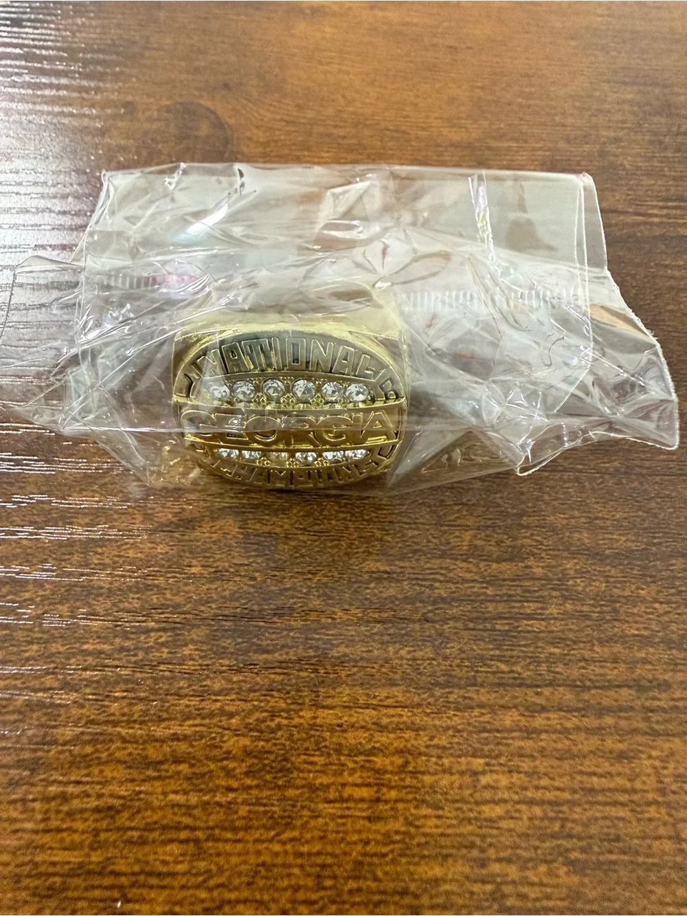 Gold Georgia Championship Ring -decorative